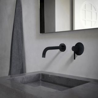 Встраиваемый смеситель для раковины ABBER Wasser Kreis AF8112B чёрный матовый